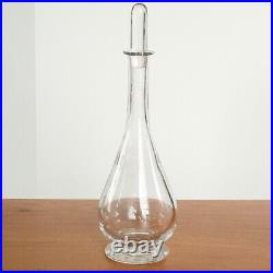 Vintage Hand Blown Glass Decanter with Stopper for Wine & Spirits