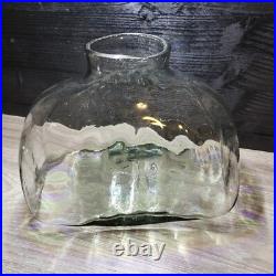 Vintage Hand Blown Mexican Glass Decanter Set Of 2 Show Class