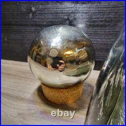 Vintage Hand Blown Mexican Glass Decanter Set Of 2 Show Class