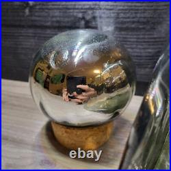 Vintage Hand Blown Mexican Glass Decanter Set Of 2 Show Class