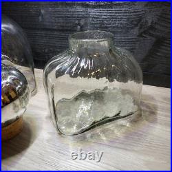 Vintage Hand Blown Mexican Glass Decanter Set Of 2 Show Class