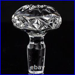 Vintage Hand-Cut Crystal Glass Decanter With Stopper For Home Bar Or Decor