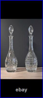 Vintage Hand Cut Crystal Wine Decanters 16