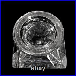 Vintage Hand Cut Lead Crystal Clear Glass Decanter with Ball Finial Stopper