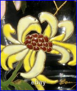 Vintage Hand Painted Floral Art Nouveau Glass Decanter & Original Stopper, #28