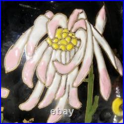 Vintage Hand Painted Floral Art Nouveau Glass Decanter & Original Stopper, #28