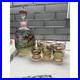 Vintage-Hand-Painted-Fox-Hunt-Glass-Decanter-Set-with-6-Shot-Glasses-Equestrian-01-hztf