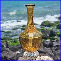 Vintage Handblown Golden Glass Upcycled Decanter Bong