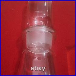 Vintage Hario Living Ware Swan Glass Decanter with Stopper & Box Japan RARE