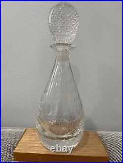 Vintage Heavy Clear Glass Controlled Bubble Modern Design Decanter