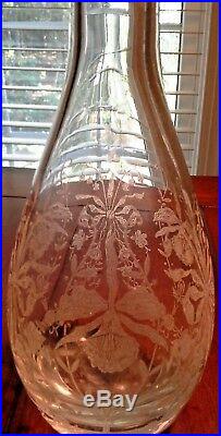 Vintage Heisey Orchid Decanter with Stopper 10.5 Inches, # 67490281 RARE Lovely