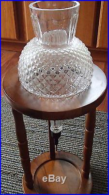 Vintage Hellerware Glass Wine Aerator / Decanter With Wood Stand
