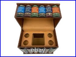 Vintage Hidden Bar Bookcase of Shakespeares Works with Scotch Decanter and Shot