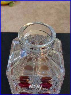 Vintage Hofbauer Ruby Red Flash Crystal Decanter With 6 Tumblers