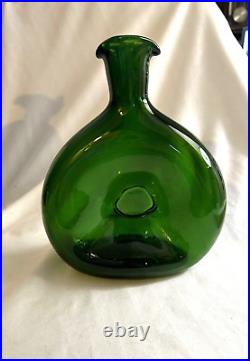 Vintage Holmegaard DANICA Donut Decanter Green Glass Double Spout- No Stopper