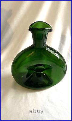 Vintage Holmegaard DANICA Donut Decanter Green Glass Double Spout- No Stopper