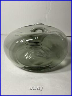 Vintage Holmegaard DANICA Donut Decanter Smoked Glass Double Spout
