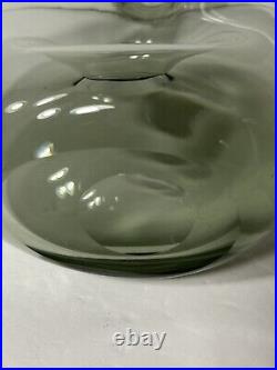Vintage Holmegaard DANICA Donut Decanter Smoked Glass Double Spout