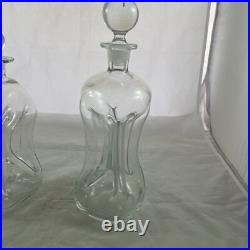 Vintage Holmegaard Kluk Kluk Hour Glass Art Decanter MCM With Stopper Danish 60s
