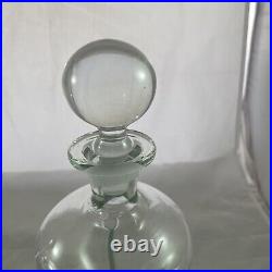 Vintage Holmegaard Kluk Kluk Hour Glass Art Decanter MCM With Stopper Danish 60s