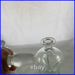 Vintage Holmegaard Kluk Kluk Hour Glass Art Decanter MCM With Stopper Danish 60s