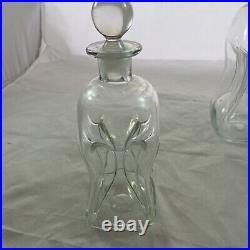 Vintage Holmegaard Kluk Kluk Hour Glass Art Decanter MCM With Stopper Danish 60s