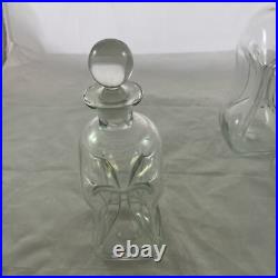 Vintage Holmegaard Kluk Kluk Hour Glass Art Decanter MCM With Stopper Danish 60s