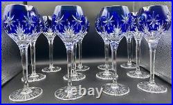 Vintage Horst Belda Stars Of Midnight 12 Crystal Glasses & Matching Decanter