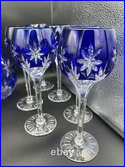 Vintage Horst Belda Stars Of Midnight 12 Crystal Glasses & Matching Decanter