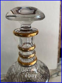 Vintage Imperial Glass Co. Hollywood Regency Shoji Decanter 22-Karat Gold, 1960s