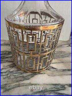 Vintage Imperial Glass Co. Hollywood Regency Shoji Decanter 22-Karat Gold, 1960s
