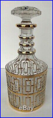 Vintage Imperial Shoji trellis glass decanter bottle stopper mid century modern