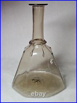 Vintage Italian Blown Amber Glass Carafe Martinuzzi/Zecchin With Applied Drips