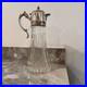 Vintage-Italian-Cut-Crystal-Decanter-Silver-Plate-Glass-Claret-Wine-Pitcher-14-01-uqp