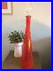 Vintage-Italian-Empoli-Tall-Red-Genie-Decanter-Bottle-26-01-ac