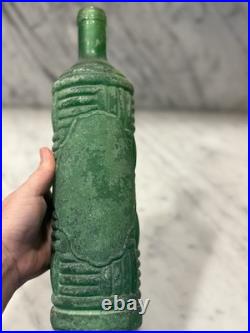 Vintage Italian Frosted Glass Bottle Decanter