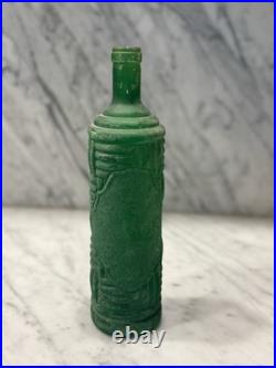 Vintage Italian Frosted Glass Bottle Decanter