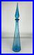 Vintage-Italian-Glass-Decanter-Bottle-Blue-Optic-Panel-Flame-Stopper-Italy-28in-01-nnu