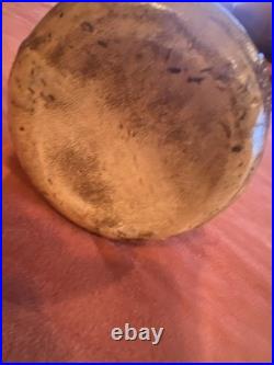 Vintage Italian Glass Decanter Set Green Glass Leather Snap Metal Lion With Tray