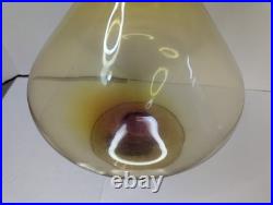 Vintage Italian Glass Mid Century Modern Amberina Pedestal Decanter With Stopper