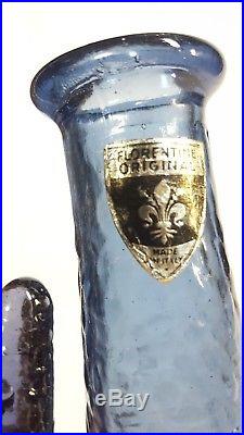 Vintage Italian Mid Century 21 Purple Amethyst Genie Bottle Decanter & Stopper