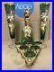 Vintage-Italian-Murano-Green-24kt-Gold-Gilded-Decanter-Two-Flutes-with-6-Glasses-01-nm
