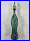 Vintage-Italian-Rossini-Empoli-Green-Glass-Diamond-Genie-Bottle-Decanter-15-1-4-01-wdv