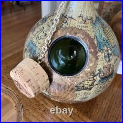 Vintage Italian Smith World Decanter with Ice Chamber & Vintage Italian globe