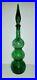 Vintage-Italy-Italian-Empoli-Glass-Green-22-Ribbed-Gurgle-Decanter-Mid-century-01-lh