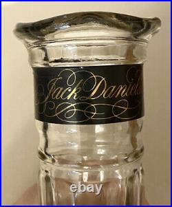 Vintage JACK DANIELS OLD No7 Whiskey Empty Glass Decanter Bottle withStopper 1.75L