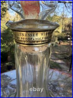 Vintage Jack Daniels Gold Medal Old No 7 Decanter Bottle WITH Glass Stopper