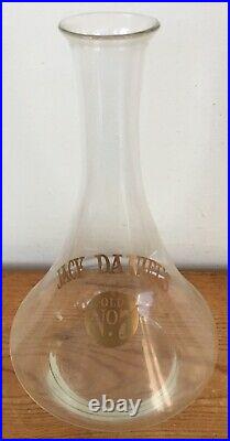 Vintage Jack Daniels Old No 7 Tennessee Whiskey Clear Glass Decanter Bottle 10