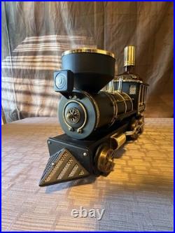 Vintage Japan 1880 Iron Horse Train Decanter Set 2 Shot Glasses Music Box