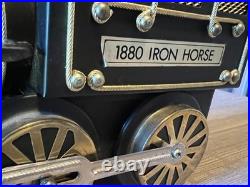 Vintage Japan 1880 Iron Horse Train Decanter Set 2 Shot Glasses Music Box Vintage Japan 1880 Iron Horse Train Decanter Set 2 Shot Glasses Music Box